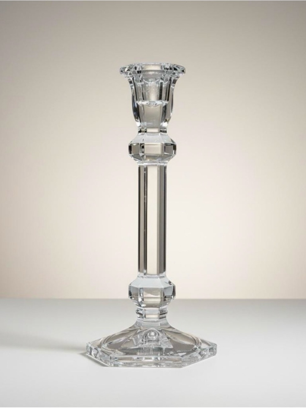 Towle Full Lead Crystal 8.5” Candlestick Washington Pattern Made in Austria - Picture 1 of 3